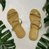 Womens Two Strand Golden Flats